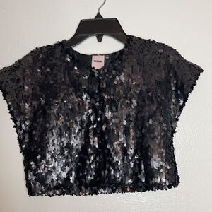 Black Sequin Shrug